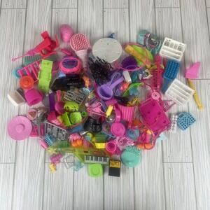 165 PIECE Lot Barbie Brushes Hangers Jewelry Accessories Fashion Doll